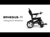 Ephesus E9 Folding Electric Wheelchair 4 mph 15.5 Mile Long Range New