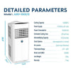 JHS A001-10KR/D 10,000 BTU Portable Air Conditioner with Dehumidifier and Remote White New