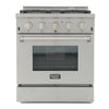 Kucht KRG3080U-S Pro-Style 30 in. 4.2 cu. ft. Natural Gas Range with Sealed Burners and Convection Oven in Stainless Steel New