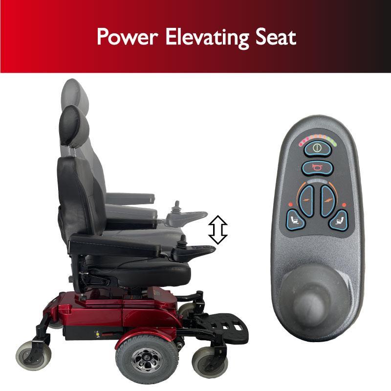 Zip’r Mantis SE Electric Wheelchair with Power Adjustable Seat Red New