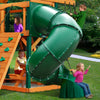 Gorilla Playsets 01-0005-AP-2 Mountaineer Amber Posts Swing Set and Residential Wood Playset with Sunbrella Canvas Forest Green Canopy New