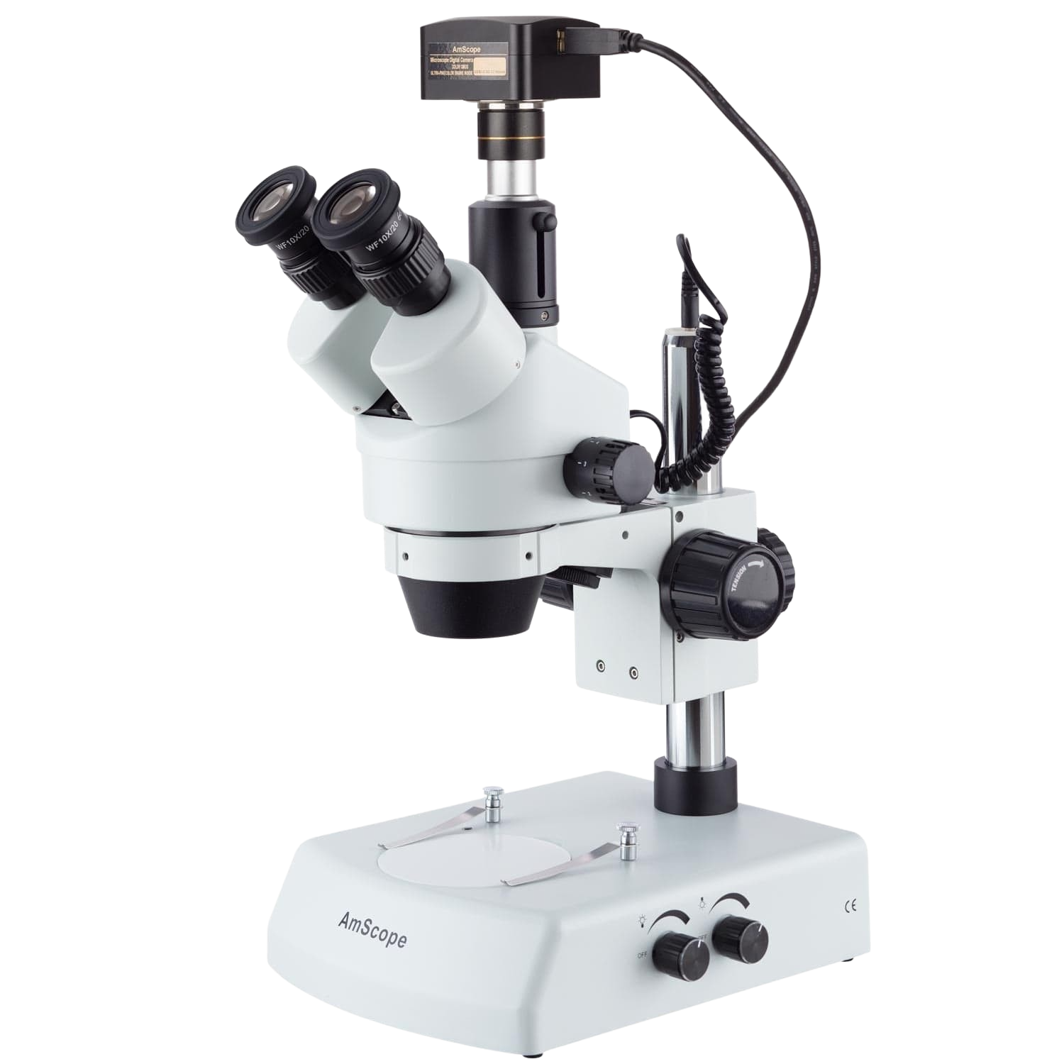 Amscope SM-2TZ-LED-18M3 3.5X - 90X LED Trinocular Zoom Stereo Microscope Plus 18MP Digital Camera New