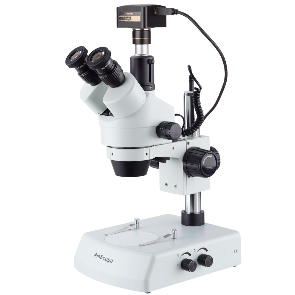 Amscope SM-2TZ-LED-18M3 3.5X - 90X LED Trinocular Zoom Stereo Microscope Plus 18MP Digital Camera New