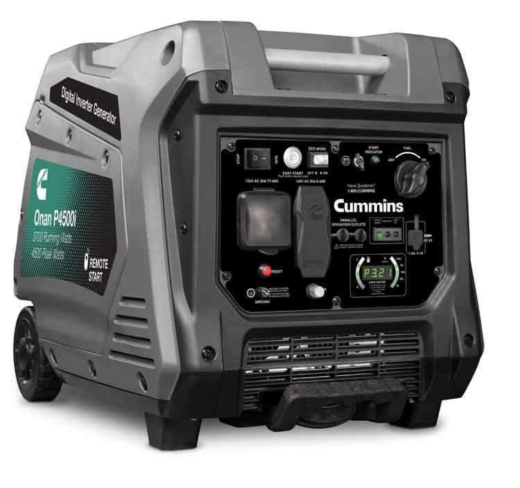 Cummins P4500i 3700W/4500W Onan A058U955 Remote Start Gas Inverter Generator