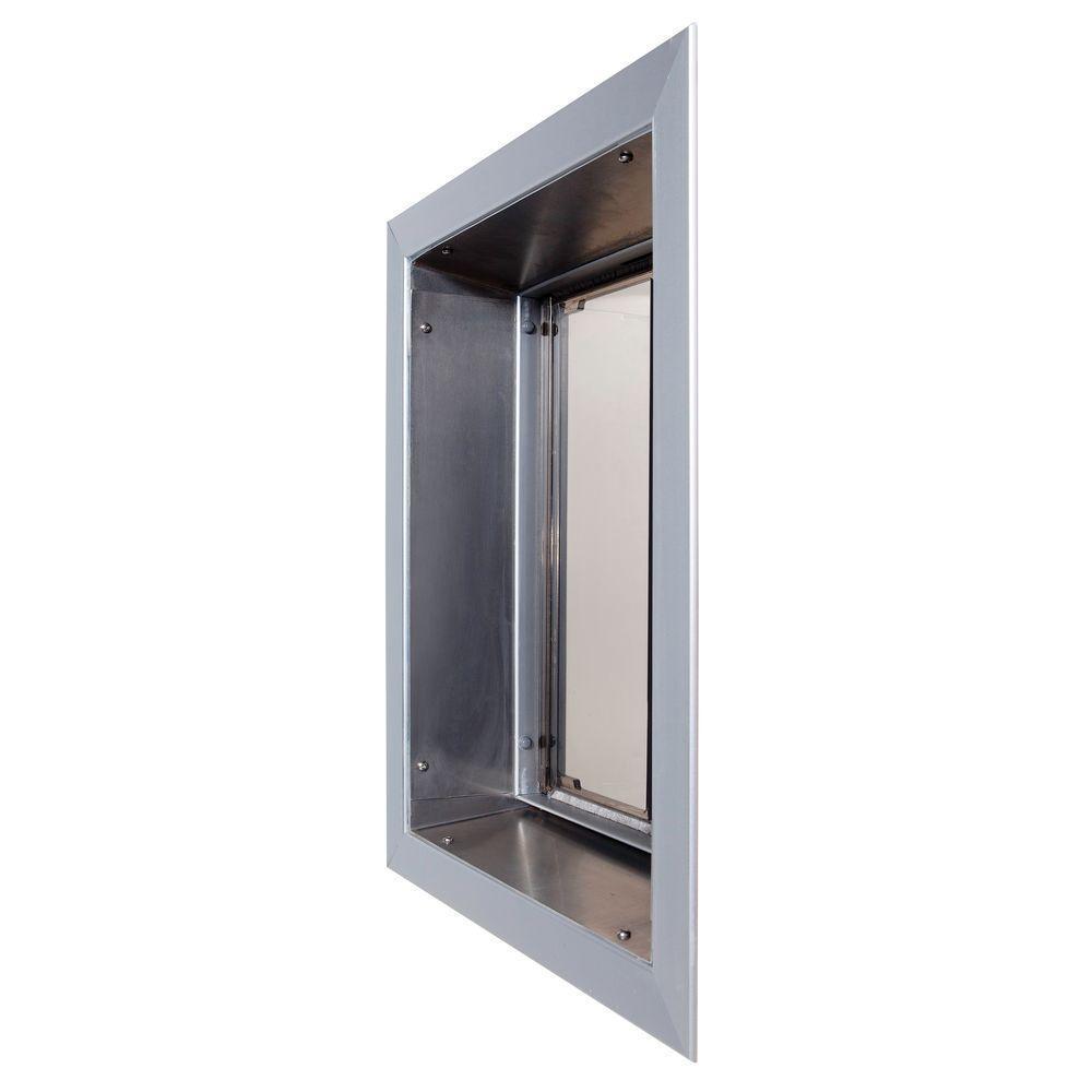 PlexiDor PD WALL MD WH Medium Energy Efficient Weatherproof Pet Door With Key Security Lock White New