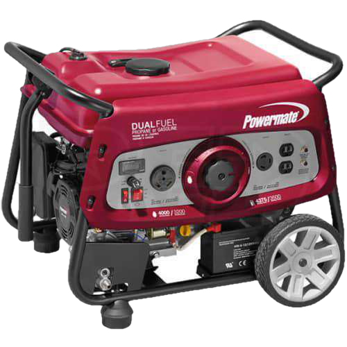 Powermate DF3500E 3500W/4375W Dual Fuel Generator Electric Start Manufacturer RFB