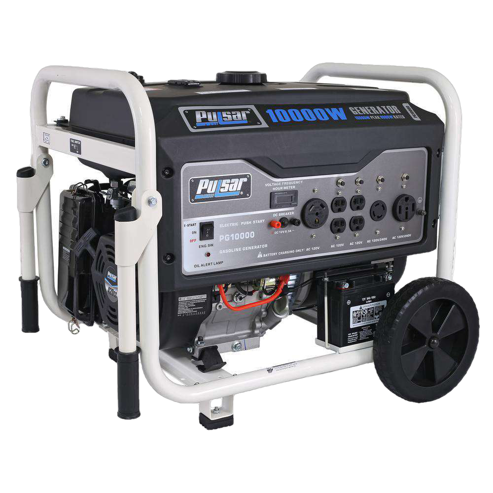 Pulsar PG10000 10000W/8000W Gas Electric Start Portable Generator New