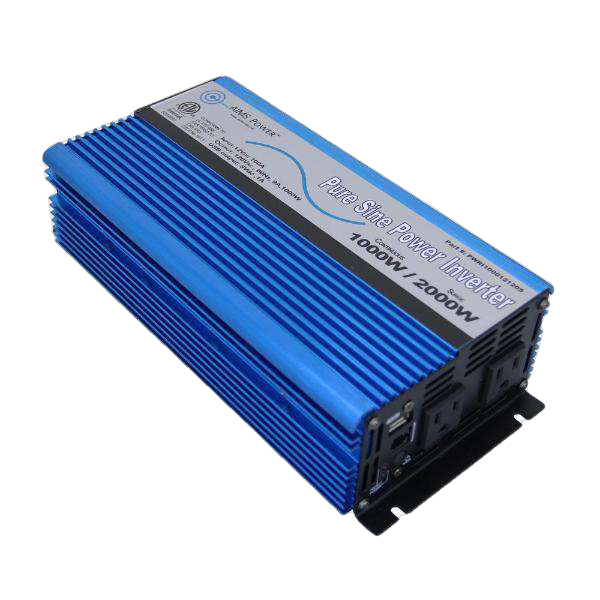 Aims Power PWRI100012120S 1000 Watt Pure Sine Power Inverter w/ USB Port & Remote Port New