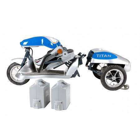 Tzora Titan 3 Wheel Heavy Duty Folding Mobility Scooter Blue New