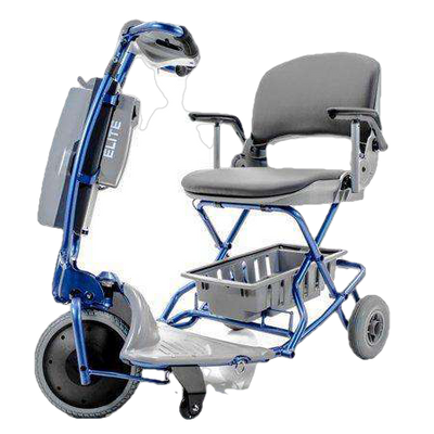 Tzora TZELITE  Elite Portable Compact Lightweight Folding Mobility Scooter Blue New