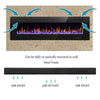 RW Flame 860C 750W-1500W 60 Inch Recessed and Wall Mounted Electric Fireplace With Remote Control Black New