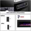 RW Flame 860C 750W-1500W 60 Inch Recessed and Wall Mounted Electric Fireplace With Remote Control Black New