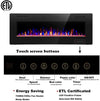 RW Flame 860C 750W-1500W 60 Inch Recessed and Wall Mounted Electric Fireplace With Remote Control Black New