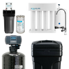 Aquasure AS-WHF64D Whole House Filtration with 64,000 Grain Water Softener Reverse Osmosis System and Sediment-GAC Pre-filter Bundle New