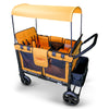 WonderFold Baby W4 Multi-Function Folding Quad Stroller Wagon with Removable Canopy and Seats Orange New