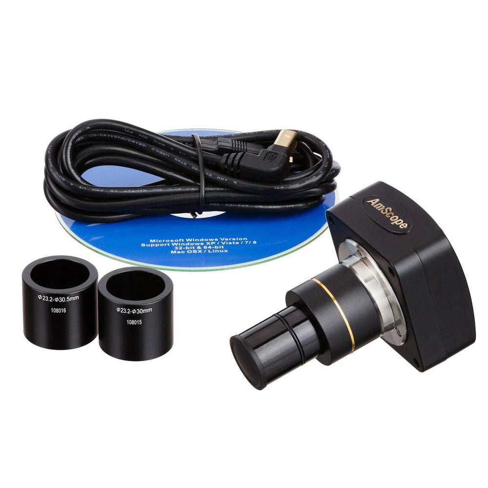 Amscope SM-2TX-10M 3.5X - 45X Trinocular Stereo Zoom Microscope with Dual Halogen Lights with 10MP Camera New