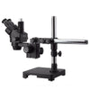 Amscope SM-3TX-144A-B 3.5X - 45X Black Trinocular Stereo Zoom Microscope with 144 LED Ring Light New