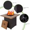 Legacy Heating 48,000 BTU Propane Outdoor Fire Pit Table with Lava Stones Wood Look New