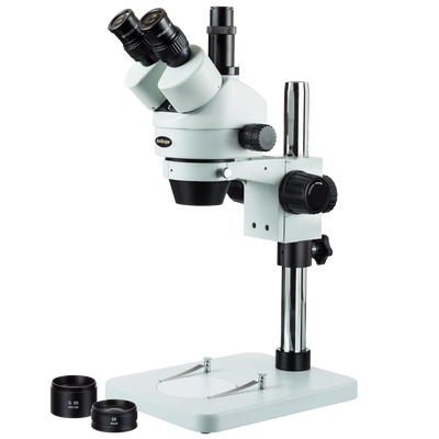Amscope SM-1TSZ-V203 3.5X - 90X Zoom Trinocular Stereo Microscope with Table Pillar Stand New