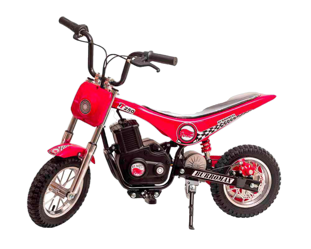 Burromax TT250 24V 250W Kids Off Road Electric Ride On Mini Pocket Dirt Bike Red New