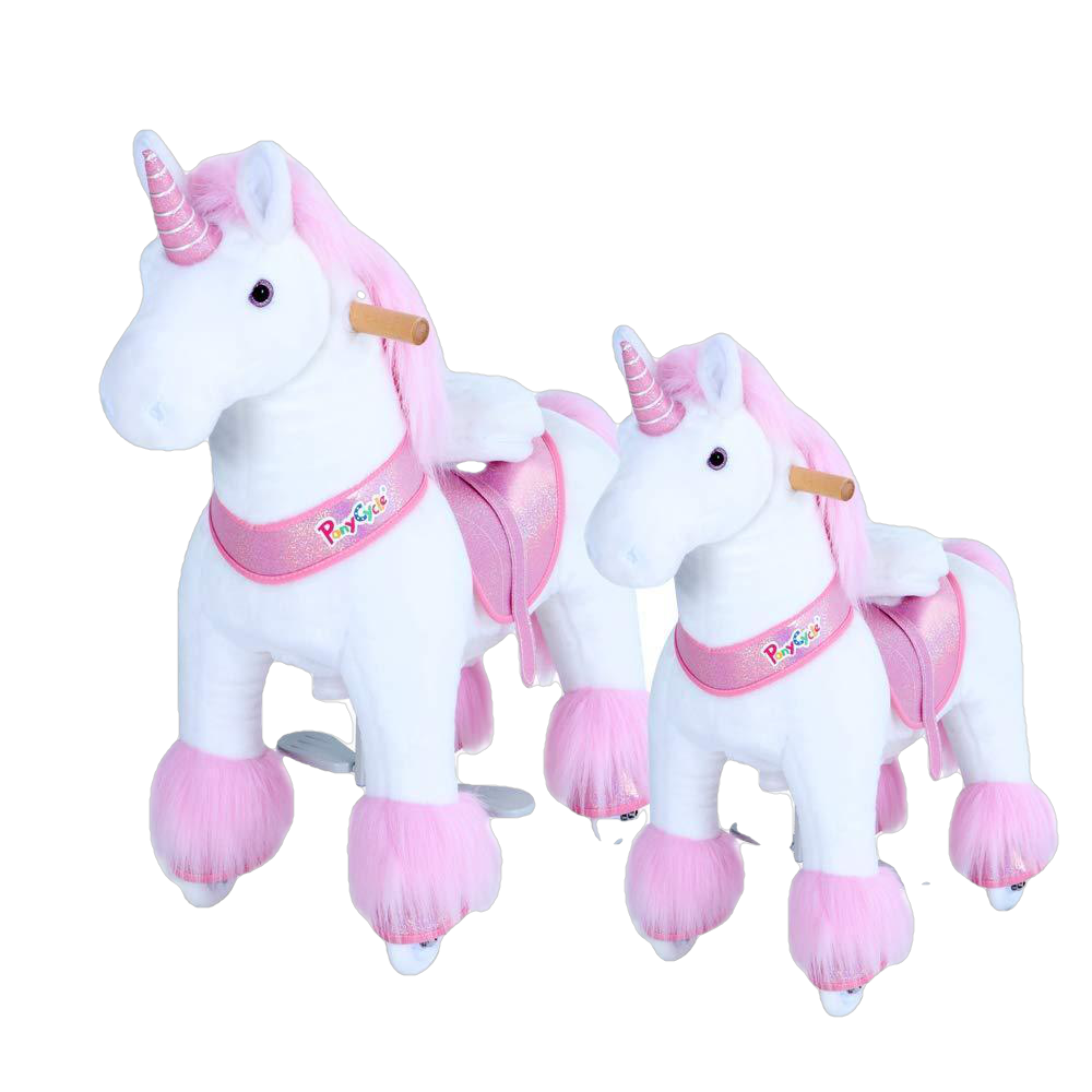 PonyCycle Vroom Rider U Series U402 Ride-On Pink Unicorn Large New